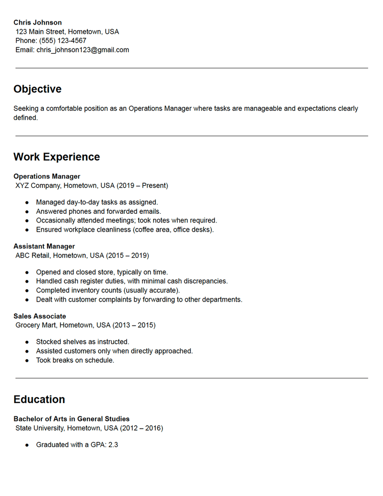 Resume before optimization